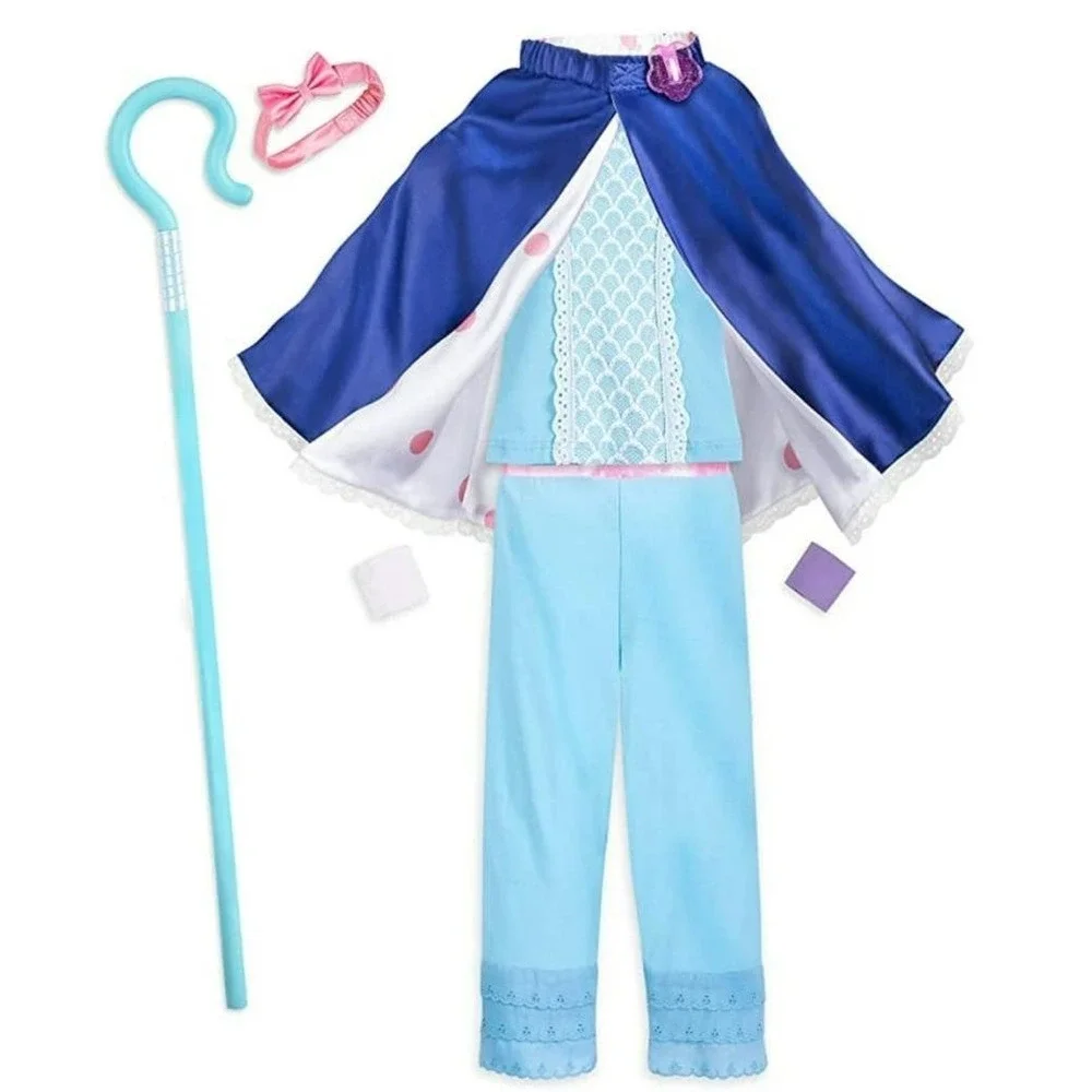 New Disney Store Girls Toy Story 4 Bo Peep Costume with Shepherds Crook Sz 4